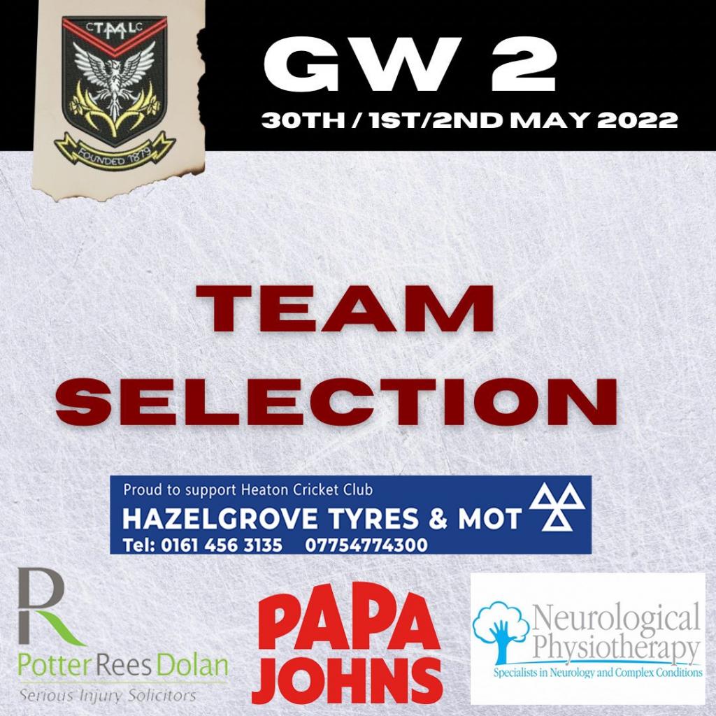 Team Selection Weekend 30th April Game Week 2 