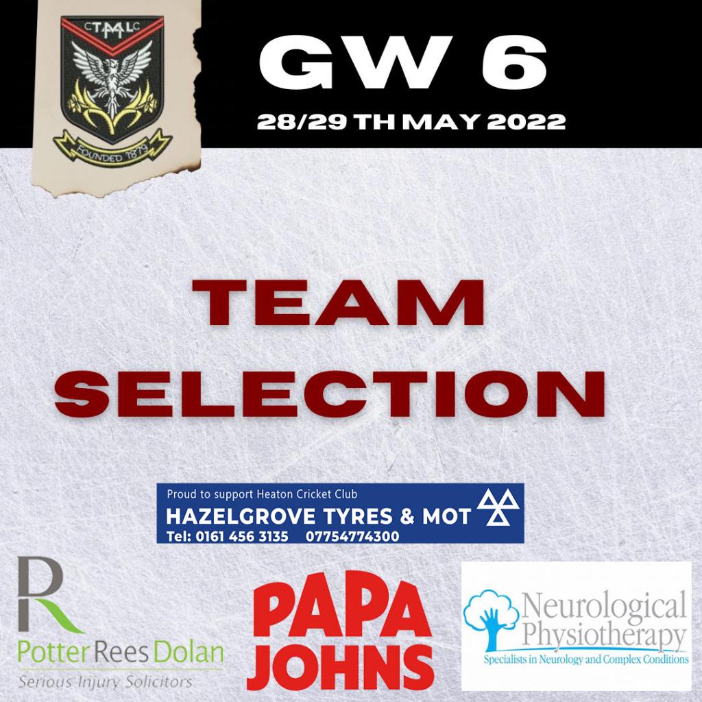 Team Selection Weekend 28th May Game Week 6